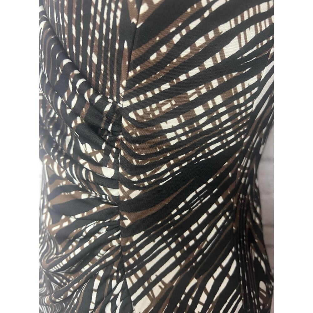 Kenneth Cole Petite Printed Faux Wrap Dress Size 8P - Picture 3 of 7